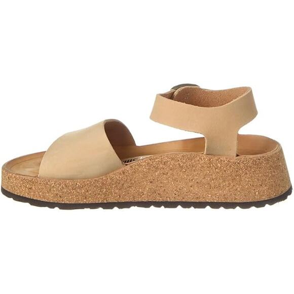 NWT Birkenstock women's Glenda Sandals Sandcastle Nubuck Narrow 37 / US 6 - Picture 2 of 4